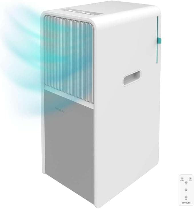 Cecotec ForceClima 9150 Style Portable Air Conditioner with Remote Control, 9000 BTU, Touch Control, LED Display, 4 Modes, 2 Speeds, Dehumidifier Mode, Timer, 25 m²