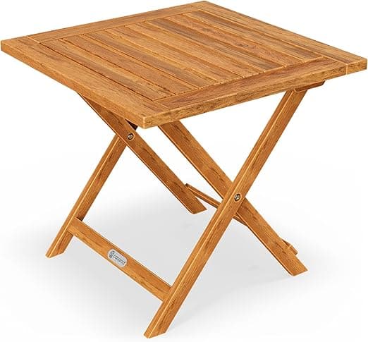 Mesa de terraza plegable de madera para balcon